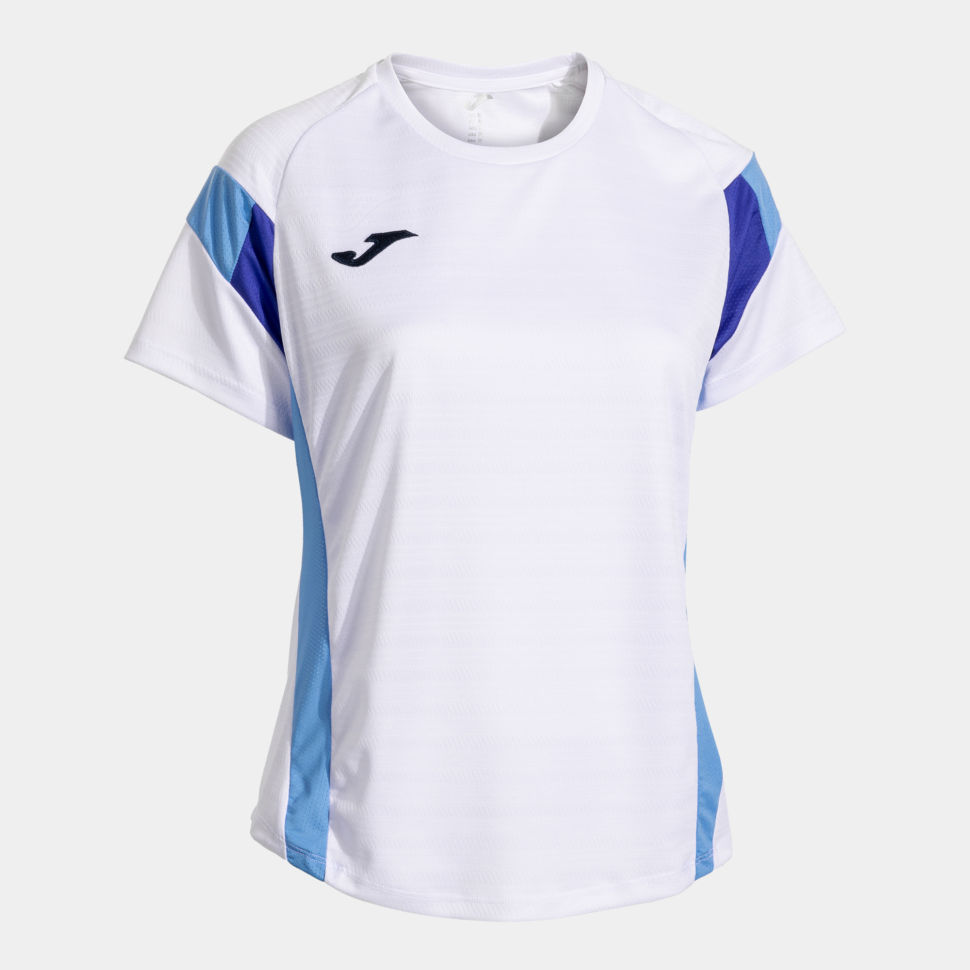 tricou-joma-montreal-alb-albastru-padel Tricou Sport Joma Montreal Femei – Alb/ Bleu - imagine 1