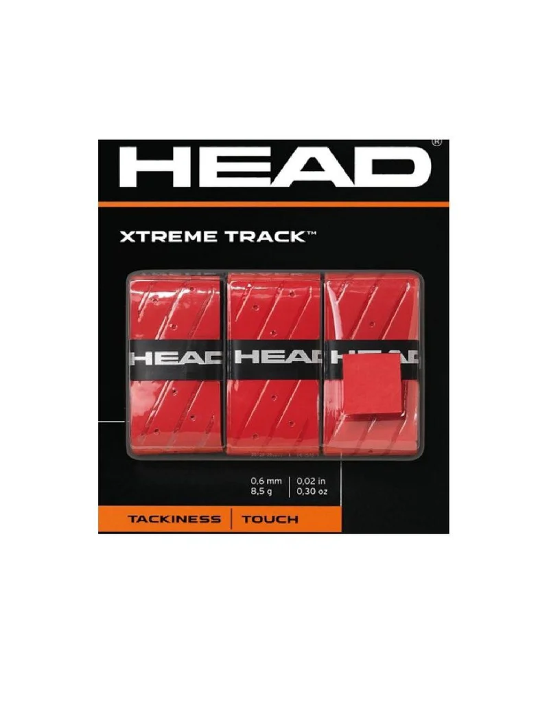 PADEL- HEAD - OVERGRIP Overgrip Head Xtreme Track - Rosu Pachet 3 Buc - imagine 1