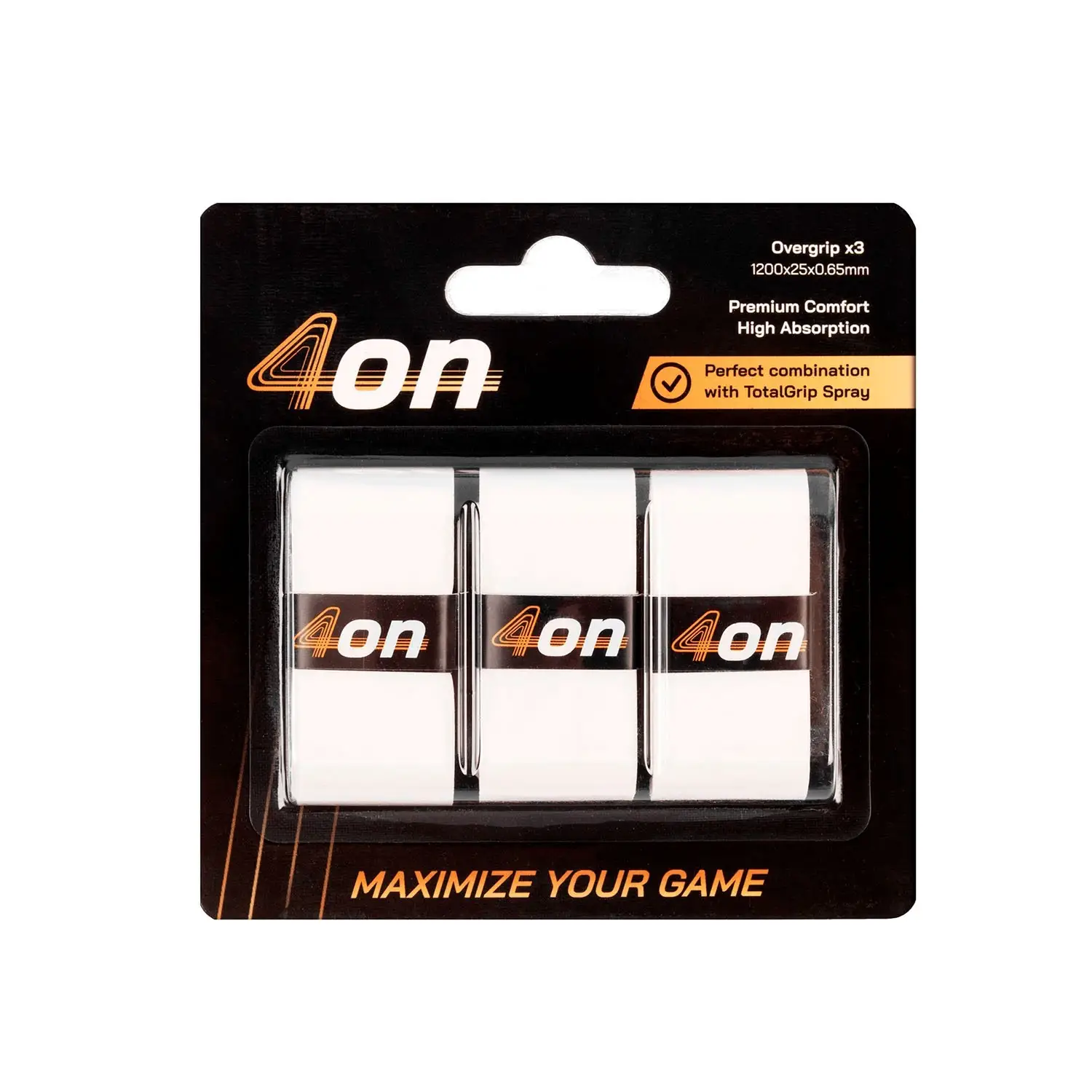 overgrip-4ON-premium-comfort-3buc-padel Overgrip 4on Premium Comfort High Absorption - Alb Pachet 3 Buc - imagine 1
