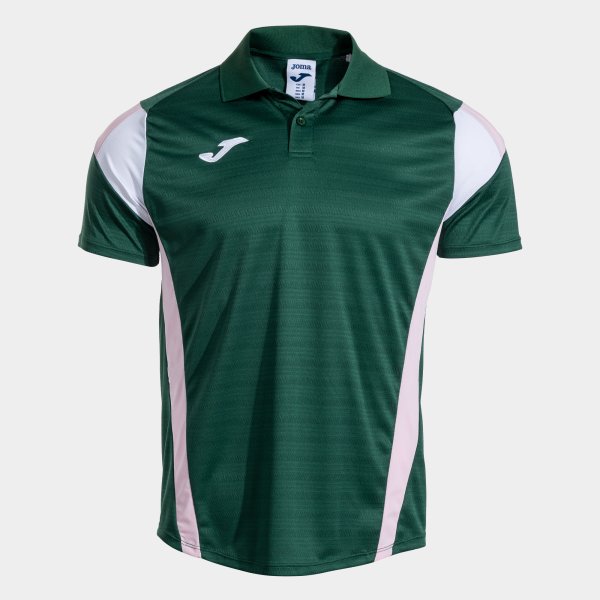 104302.485-POLO-CU-MÂNECĂ-SCURTĂ-MONTREAL-VERDE-ROZ-padel Tricou joma polo montreal barbat - verde/roz - imagine 1