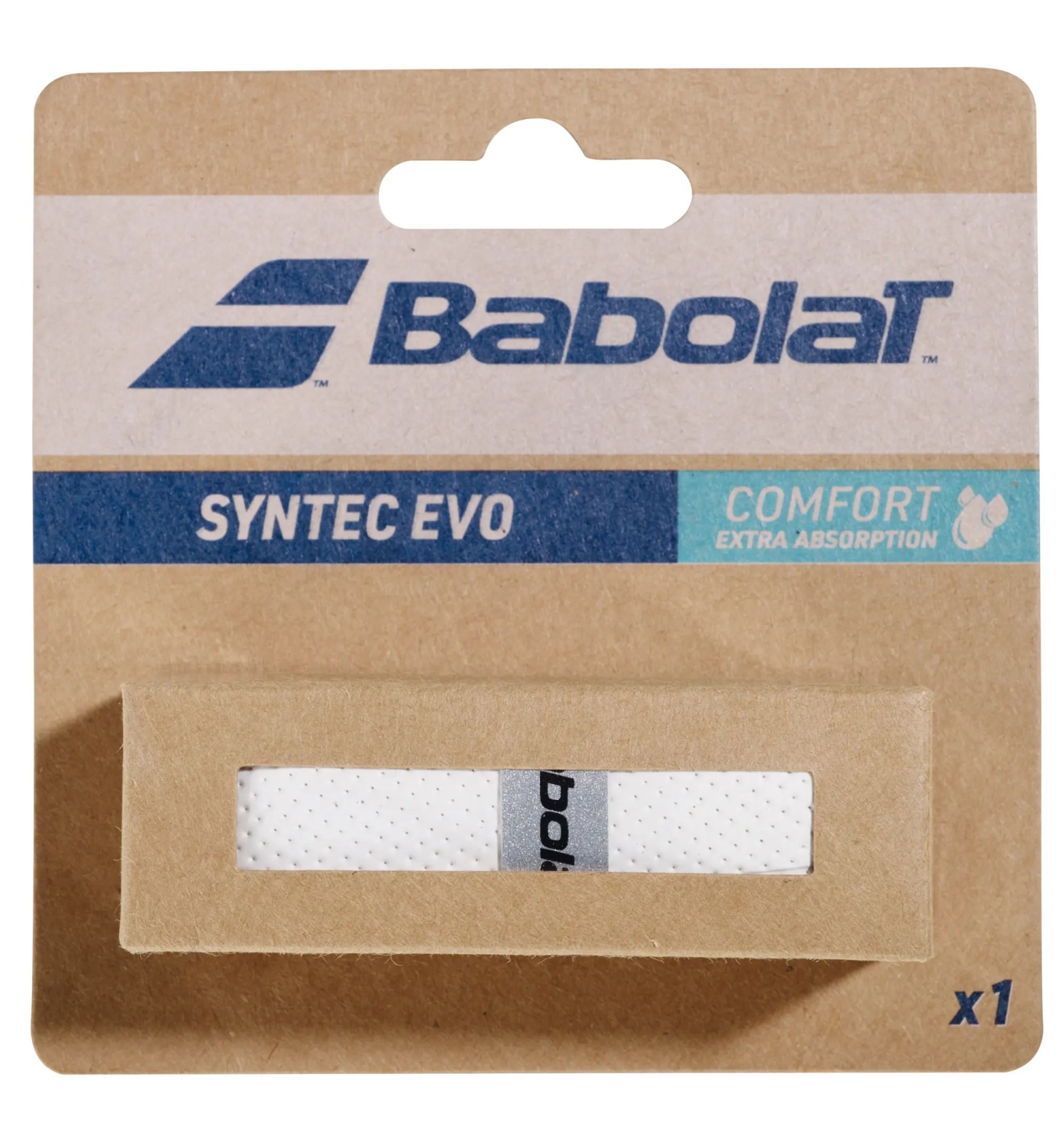Grip-Babolat-Syntec-Evo---Alb-padel Grip Babolat Syntec Evo – Alb - imagine 1