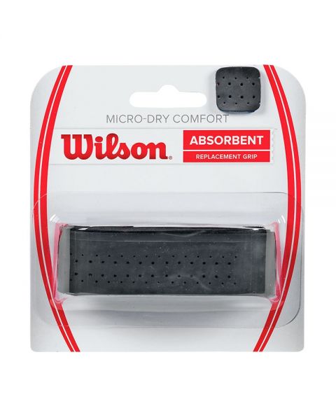 WILSON-MICRO-DRY-COMFORT-padel Grip Wilson Micro-Dry Comfort Absorbent Replacement – Negru - imagine 1